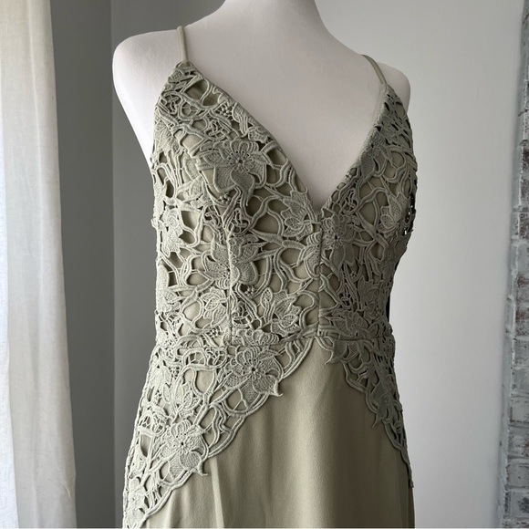 Lulus Katalina Sage Green Backless Crochet Lace Maxi Dress - Picture 5 of 14